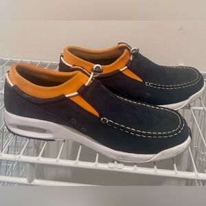 Cole Haan Navy and Orange women’s Tennis/Boat Shoes size 9 B. High quality.